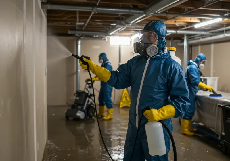 Basement Sanitization and Antimicrobial Treatment process in Marion County, IL
